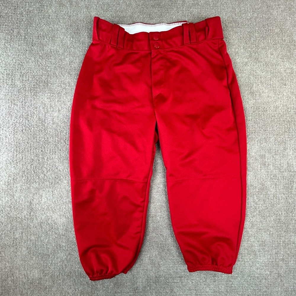 Alleson Athletic Softball Knicker Womens Large Red High Rise Sports Tapered leg